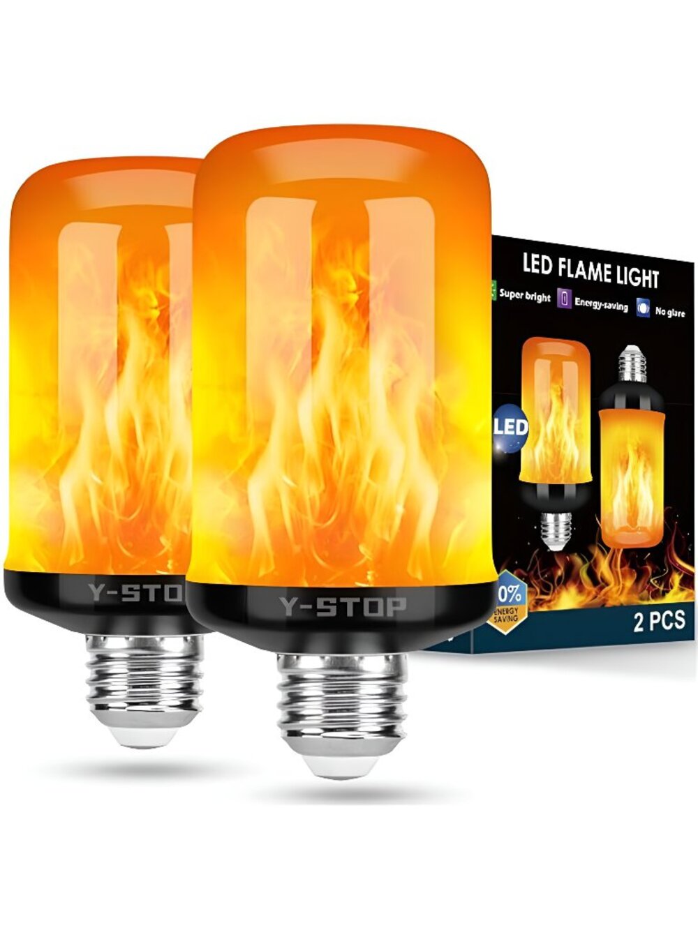 Upgraded LED Flame Light Bulbs, 4 Modes Flickering Light Bulb